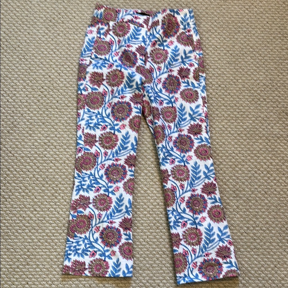 J Crew Floral Patterned kickout pants NWT sz 0